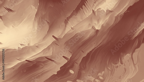 Flowing abstract pattern in warm brown and beige tones like shifting desert sands