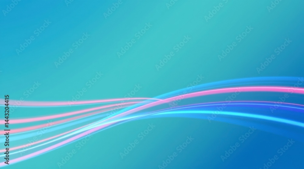Abstract Light Trails on Teal Gradient Abstract Light Trails on Teal Gradient