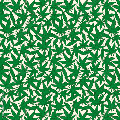 Marijuana Leaf Pattern Vector Art