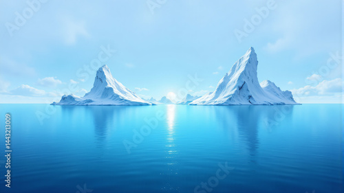 Wallpaper Mural Majestic Icebergs in Serene Waters Torontodigital.ca