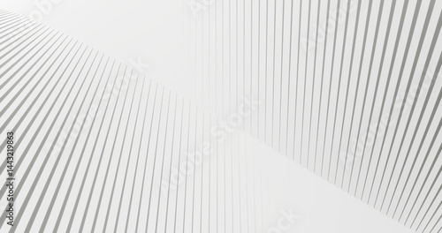 Abstract white background geometric pattern of design 3d render