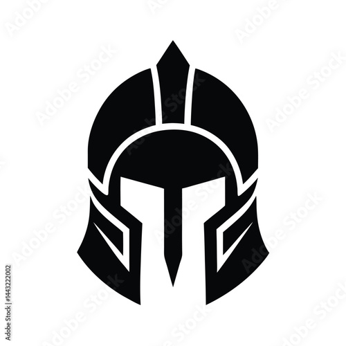 helmet stencil icon silhouette vector illustration