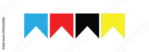 Bookmark icon  and unsaved concept. study book favorite page mark symbol.