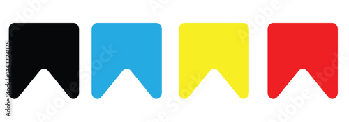 Bookmark icon  and unsaved concept. study book favorite page mark symbol.