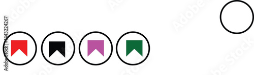 Bookmark icon  and unsaved concept. study book favorite page mark symbol.