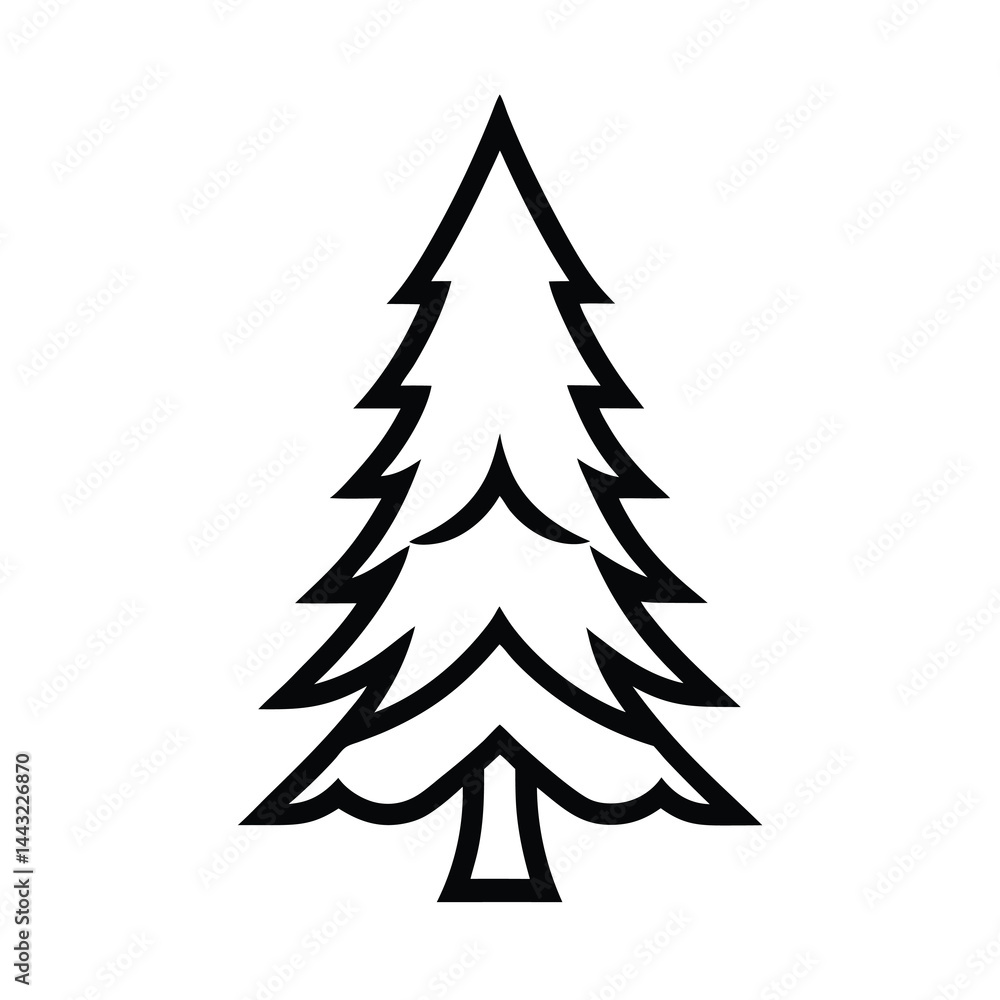 Fototapeta premium christmas tree vector illustration