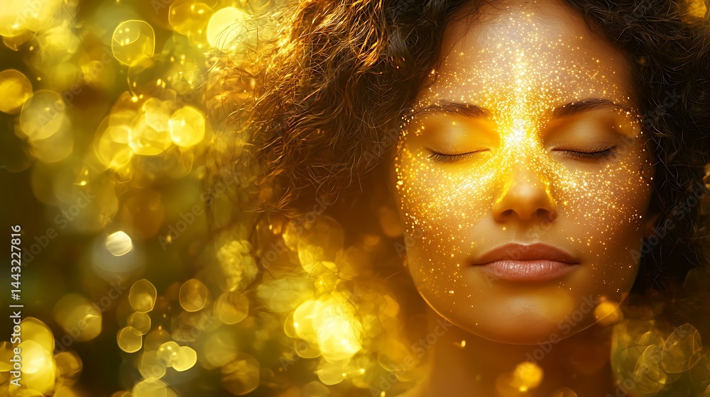 Golden Radiance: A Serene Portrait of Inner Light Golden Radiance: A Serene Portrait of Inner Light
