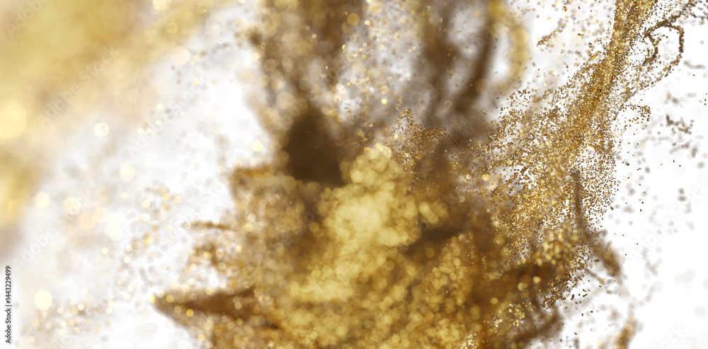 Gold Glitter Explosion - Abstract Background Gold Glitter Explosion - Abstract Background
