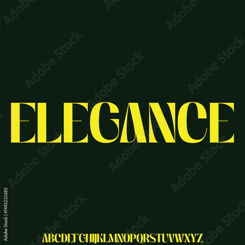 Elegance luxury high contrast sans serif alphabet display font vector