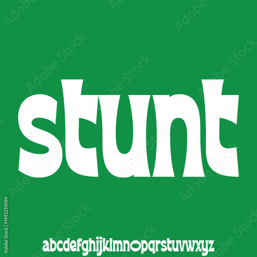 Unique and cute slab display font vector