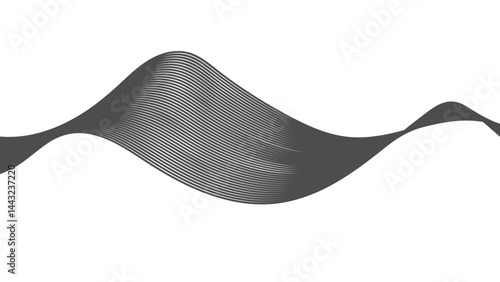 Thin wavy line abstract background. Abstract wave line. Digital frequency equalizer. digital Stylized line art background. Vector
