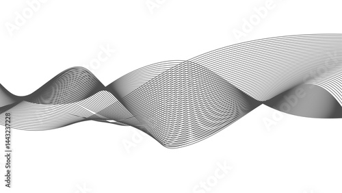 Thin wavy line abstract background. Abstract wave line. Digital frequency equalizer. digital Stylized line art background. Vector