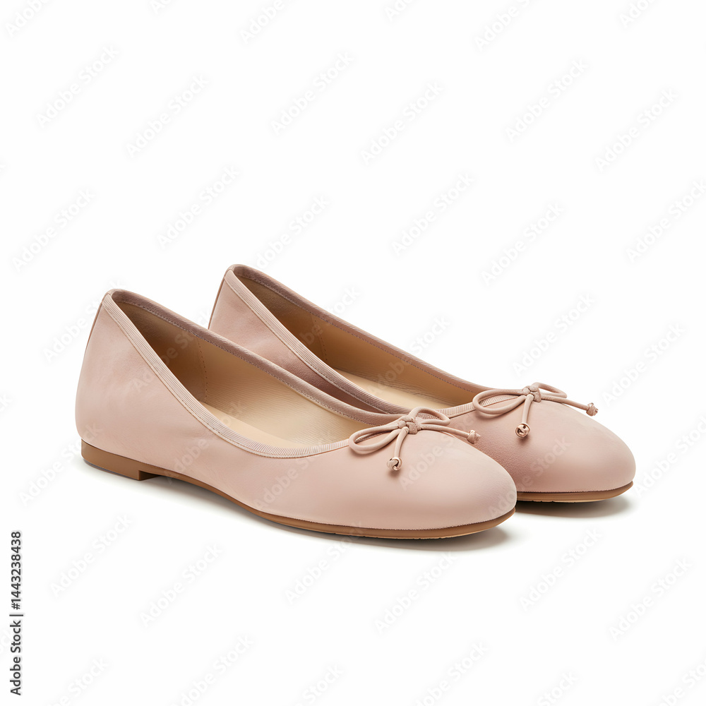 Fototapeta premium Elegant Pink Ballet Flats: Comfortable & Stylish Women's Shoes