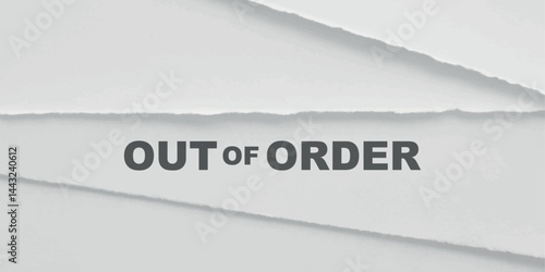 out of order text information sign	