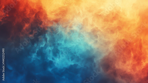 Abstract orange and blue gradient background with soft transitions evoking warmth and creativity ideal for modern designs