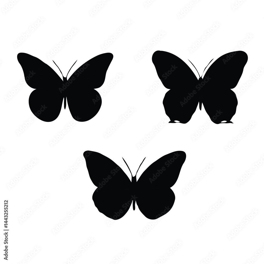 set of butterfly silhouette vector set of butterfly silhouette vector