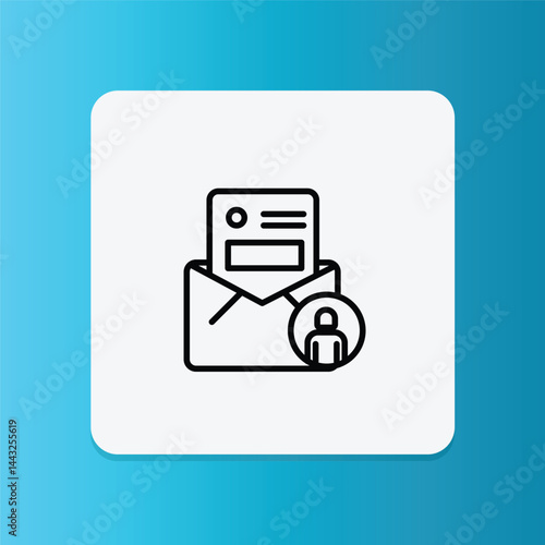 Envelope and document, symbolizing writing persuasive email content.