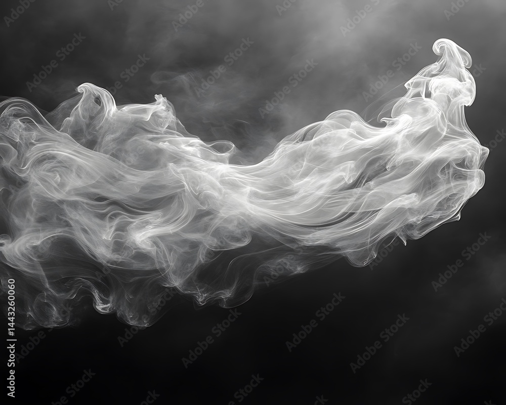 Abstract swirling smoke plume