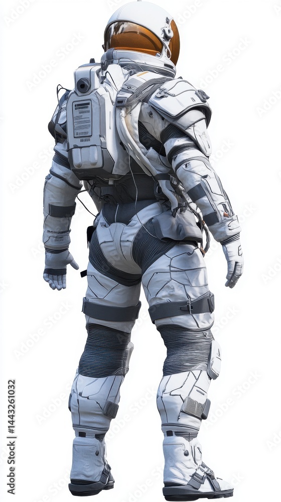 A futuristic astronaut in a sleek, high-tech space suit, ready for exploration beyond Earth. A futuristic astronaut in a sleek, high-tech space suit, ready for exploration beyond Earth.