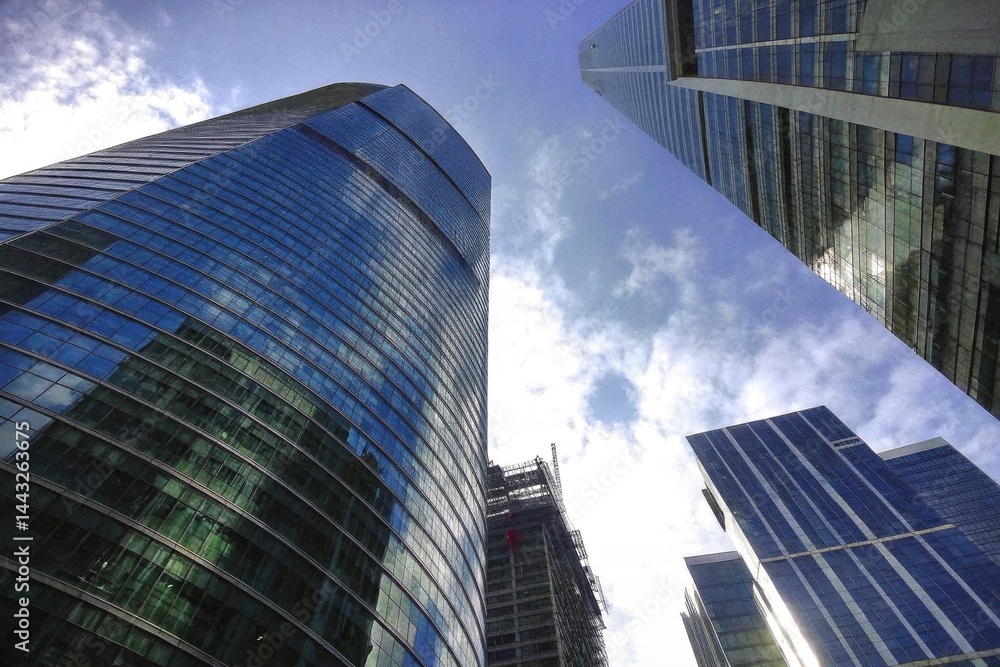 tall building in a modern city tall building in a modern city