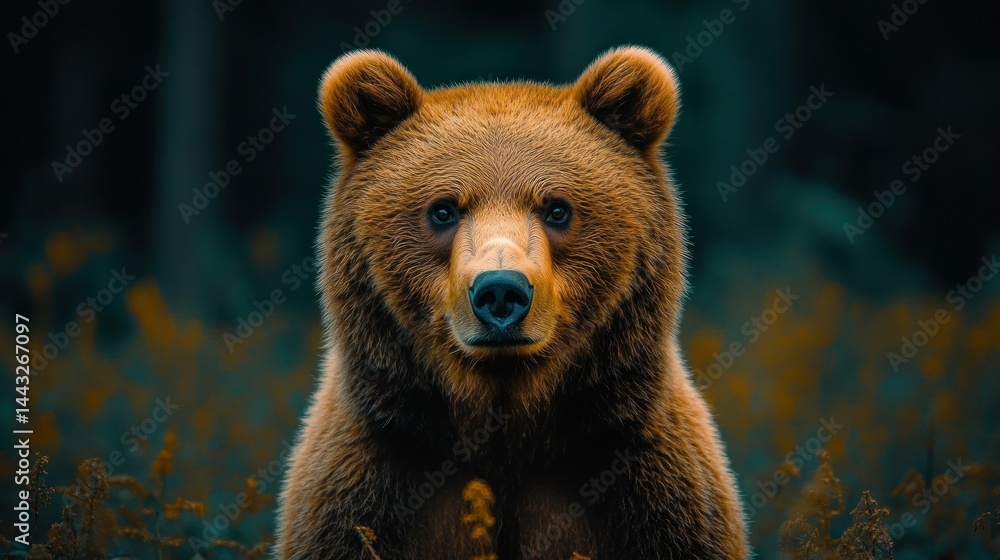 Fototapeta premium Brown bear in forest