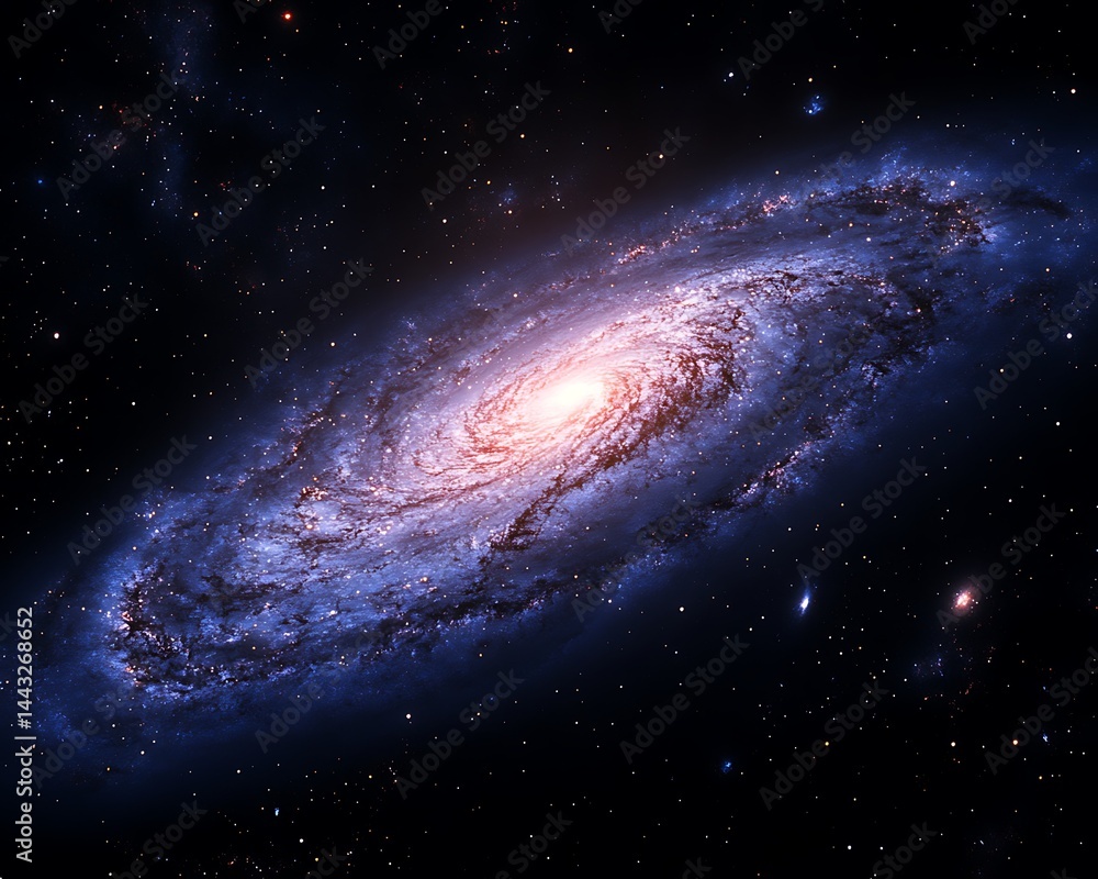 Spiral galaxy in deep space