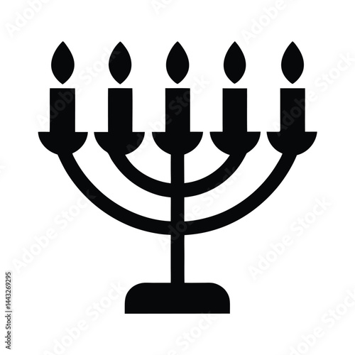 Hanukkah Candles Icon Vector Illustration
