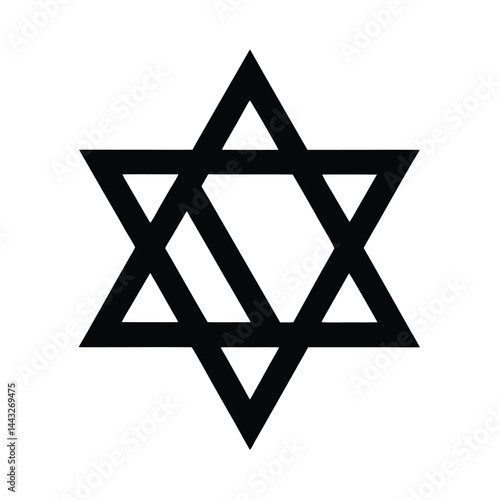 Hanukkah Star Of David Icon Vector Illustration