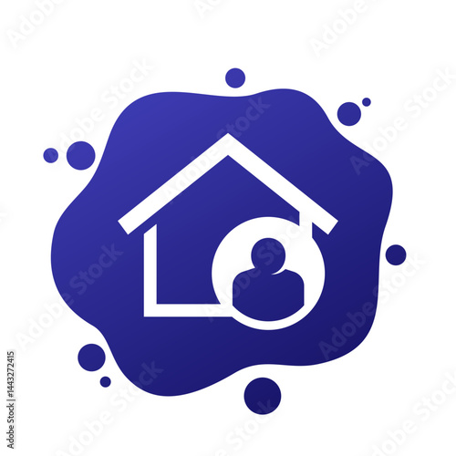landlord or house owner vector icon