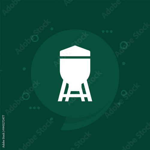 silo or grain storage vector icon