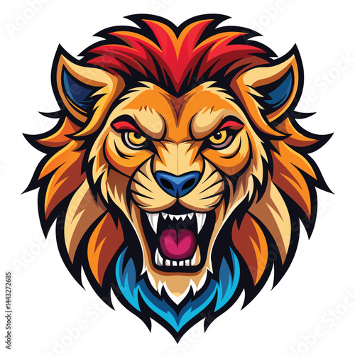 Wallpaper Mural Fierce lion head illustration Torontodigital.ca