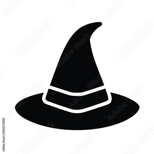Witch Hat Icon Vector Illustration