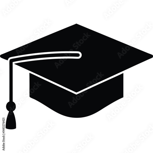 isolated law graduation cap on white background