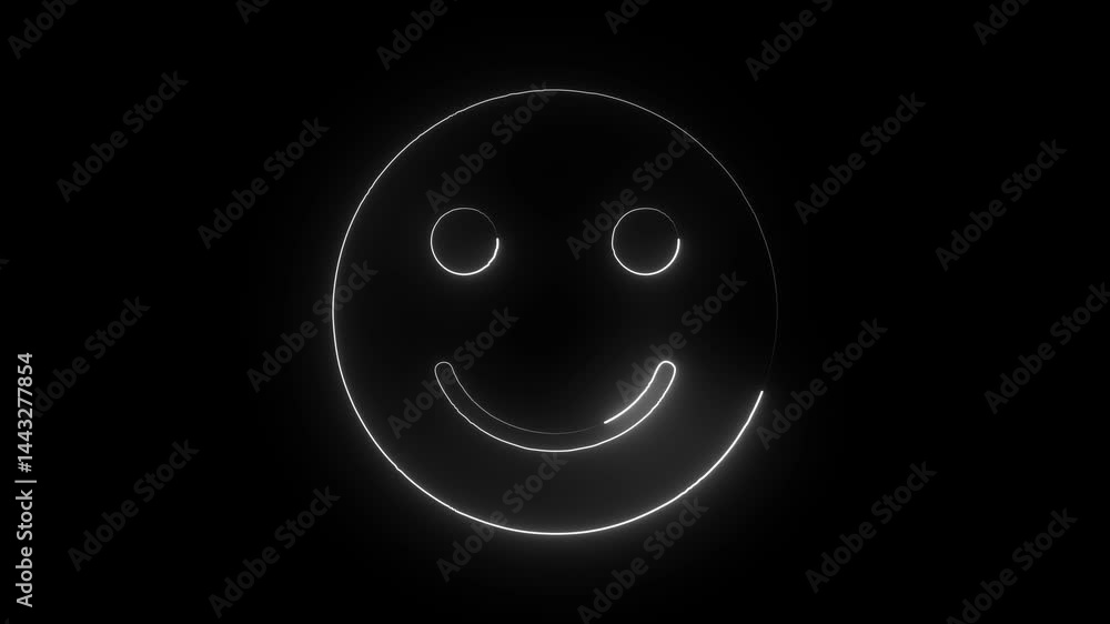 Glowing neon like icon isolated on black background. HD Video motion graphic animation Glowing neon like icon isolated on black background. HD Video motion graphic animation