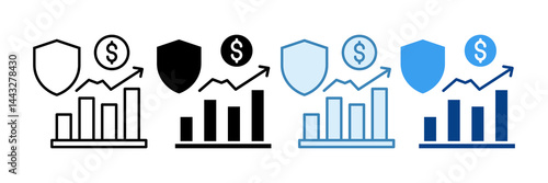 Hedge Fund Icon Set Multiple Style Collection
