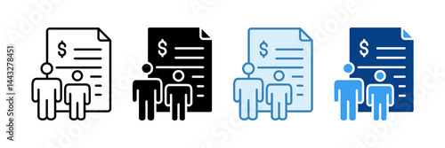 Inheritance Strategy Icon Set Multiple Style Collection