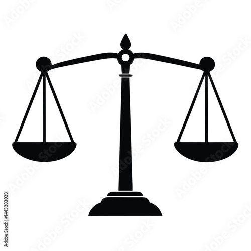 isolated legal scale on white background