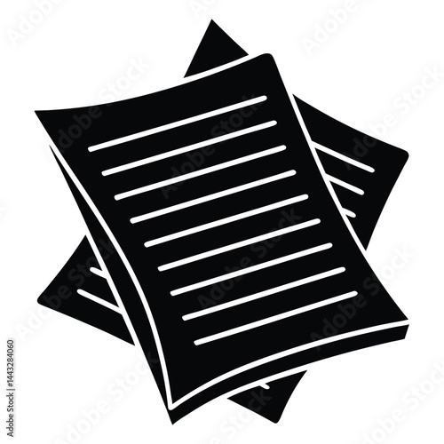isolated trial papers on white background 