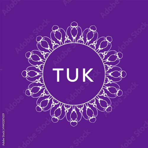 TUK letter logo design.