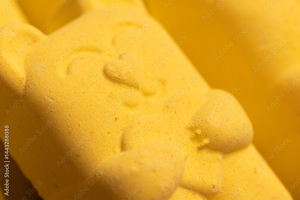 closeup bath bombs in store