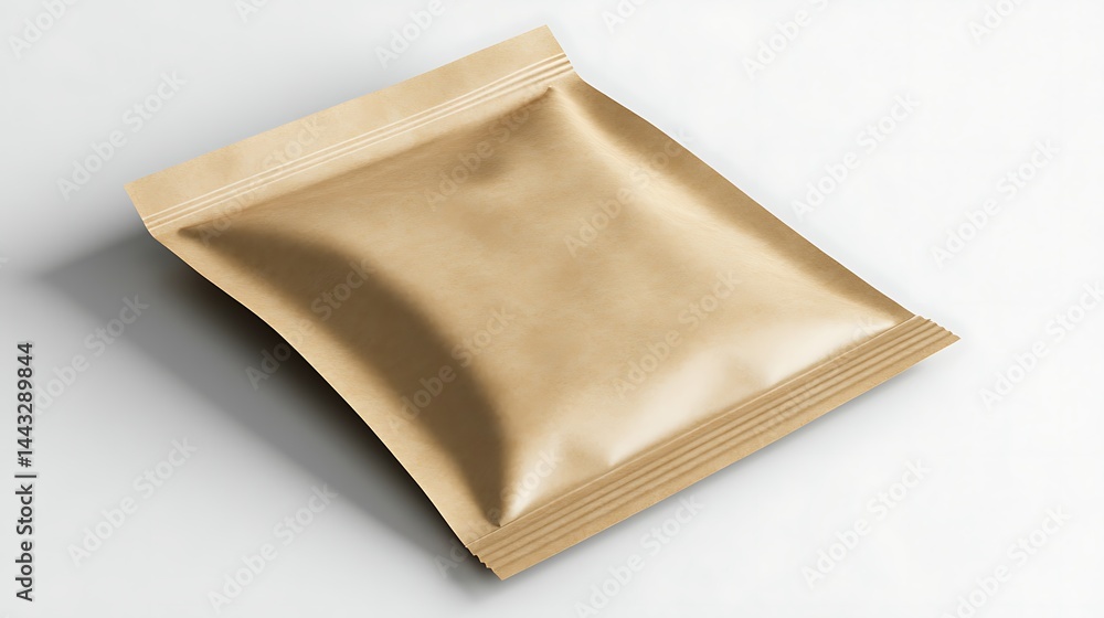 Beige square pouch mockup Beige square pouch mockup