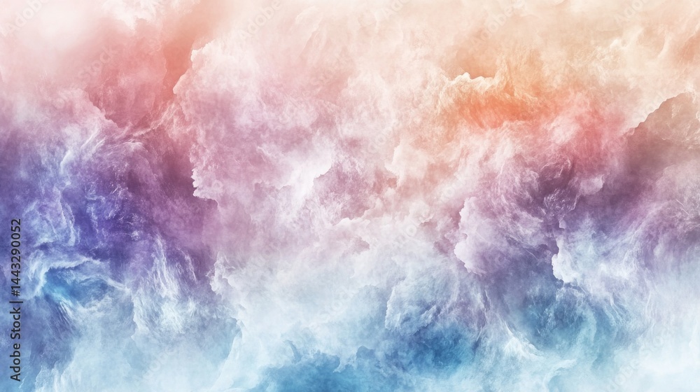 Fototapeta premium Abstract display of pastel cloudscape textures.