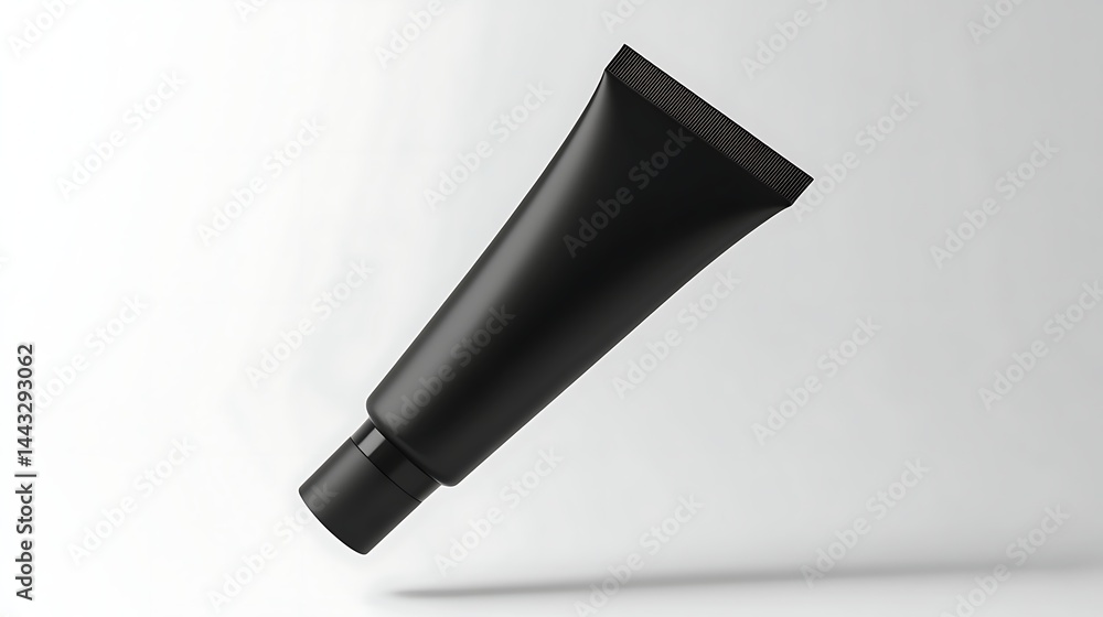 Fototapeta premium Blank black cosmetic tube mockup