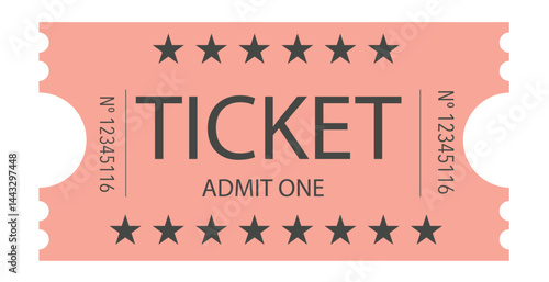 Ticket, Admit one ticket, Vintage Ticket	