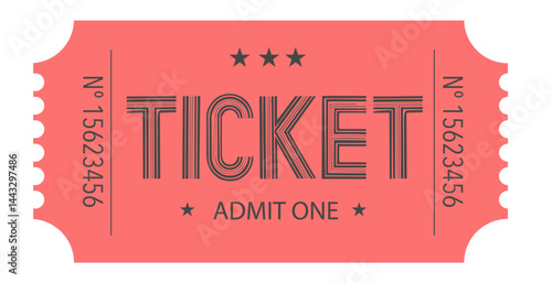 Ticket, Admit one ticket, Vintage Ticket	