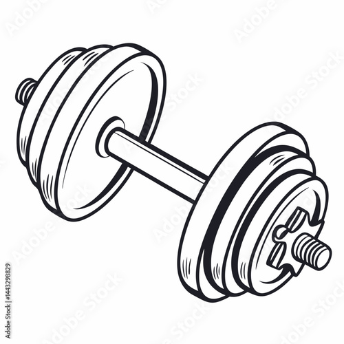 dumbbell isolated on white
