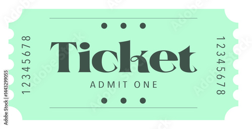 Ticket, Admit one ticket, Vintage Ticket