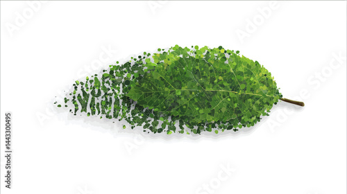 Green fingerprint leaf    -  
