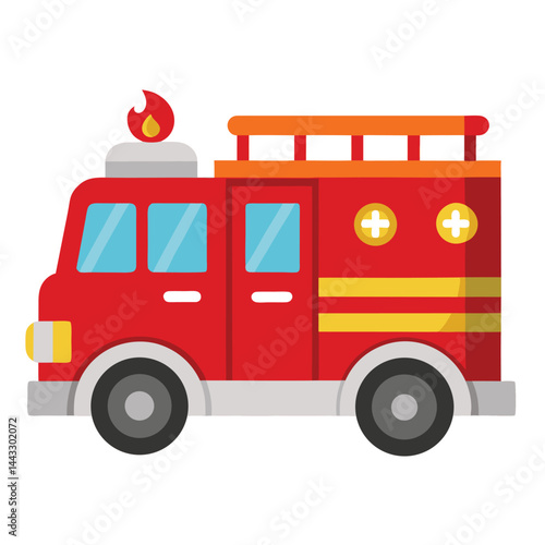 Fire engine icon isolated on white background
