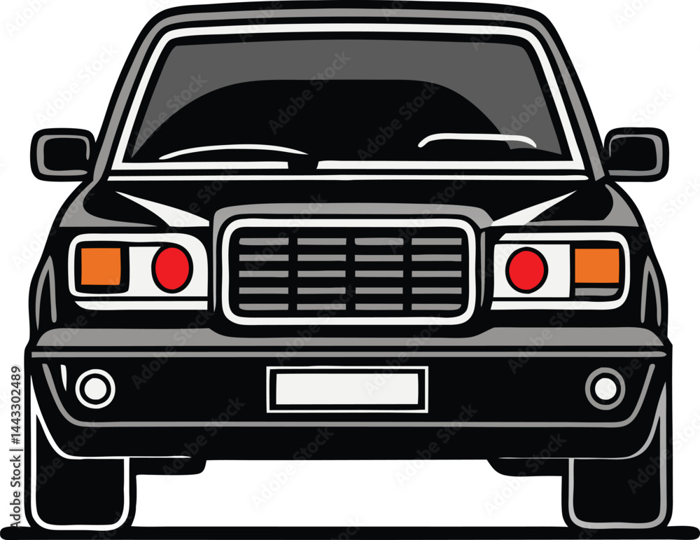 a black unique car icon vector art illustration a black unique car icon vector art illustration